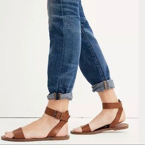 Madewell The Boardwalk ankle strap sandals, size 6